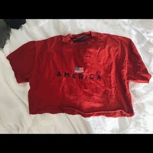 AMERICA cropped tee